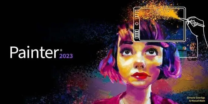 Corel Painter 2023 creando una ilustración digital con pinceles de óleo, acuarela y tinta