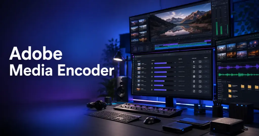 Adobe Media Encoder 2026 codificando y exportando videos en diferentes formatos