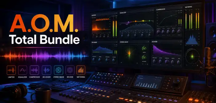 A.O.M. Total Bundle 1.18.9 para Windows A.O.M. Total Bundle en un estudio profesional de mezcla y masterización