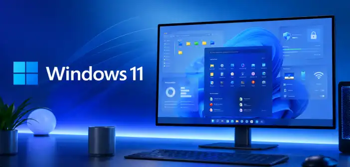 Windows 11 AIO 25H2 con escritorio moderno y herramientas de productividad