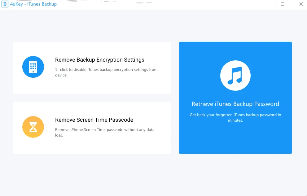 Imagen de Tenorshare 4uKey iTunes Backup.
