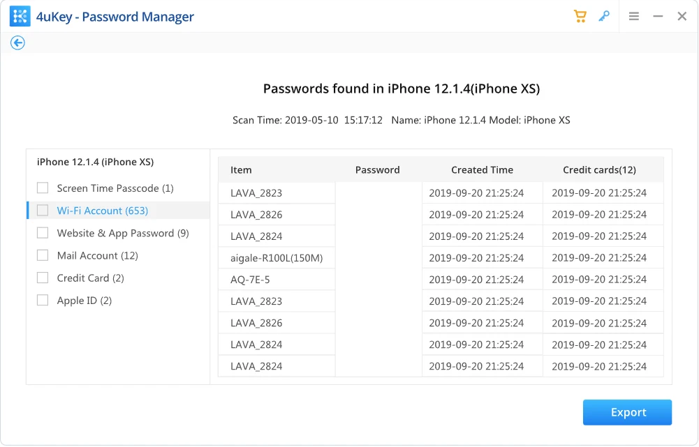 Tenorshare 4uKey Password Manager v2.0.8.6, administrador de contraseñas facilita la recuperación de contraseñas de Wi-Fi en dispositivos iOS que admiten iPhone e iOS 13 | 24 octubre, 2026 Imagen de Tenorshare 4uKey Password Manager.
