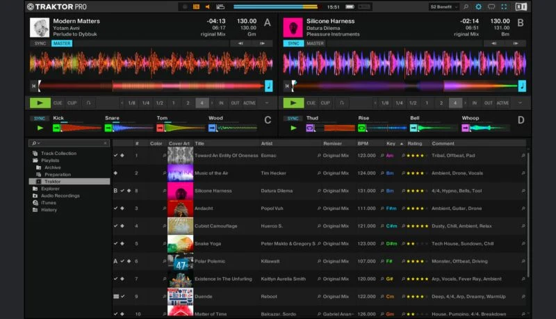 Native Instruments Traktor Pro Plus v4.1.1 (2024), Software de DJ top | 24 octubre, 2026 Imagen de Native Instruments Traktor Pro Plus.