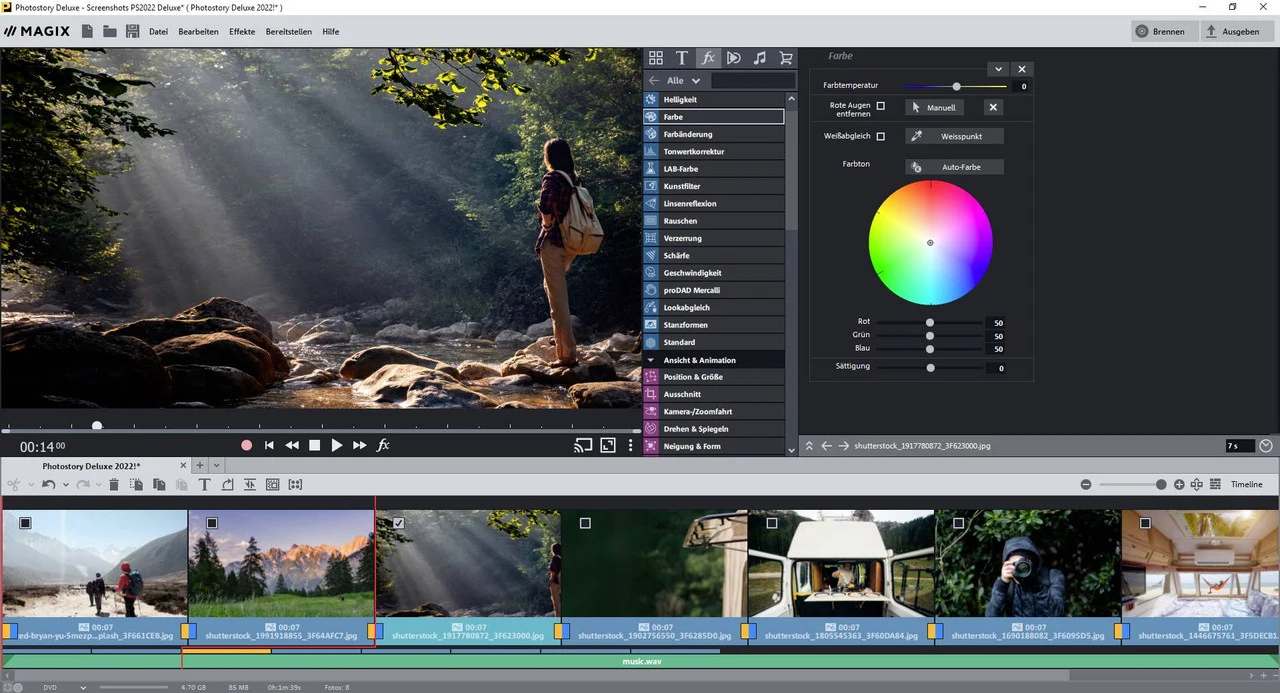MAGIX Photostory Deluxe 2025 v24.0.1.184, Software de edición de fotos | 24 octubre, 2026 Imagen de MAGIX Photostory Deluxe.