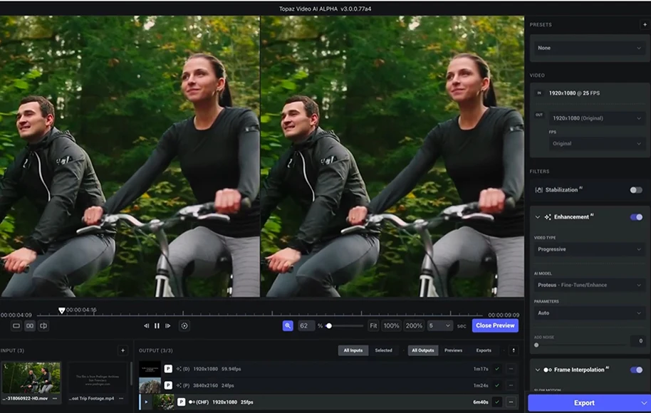 Imagen de Topaz Video AI.