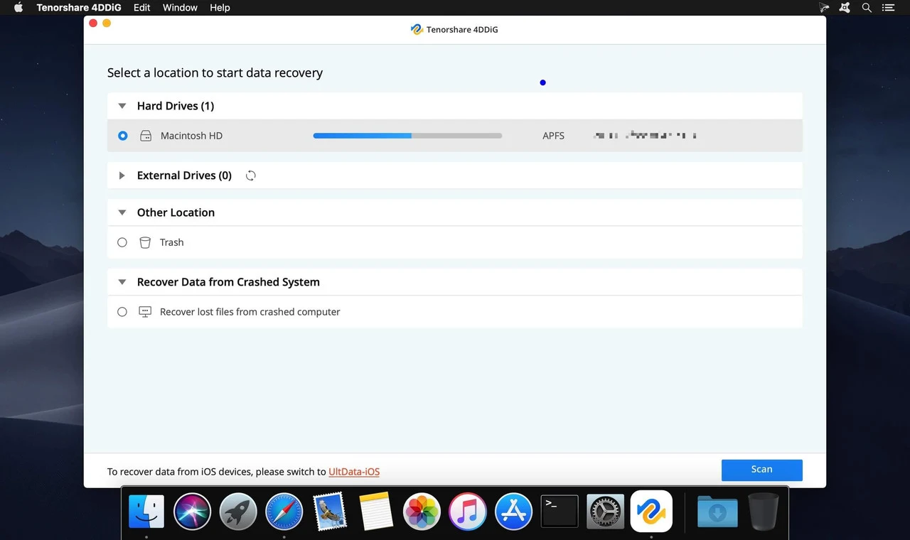 Imagen de Tenorshare 4DDiG Data Recovery Mac.