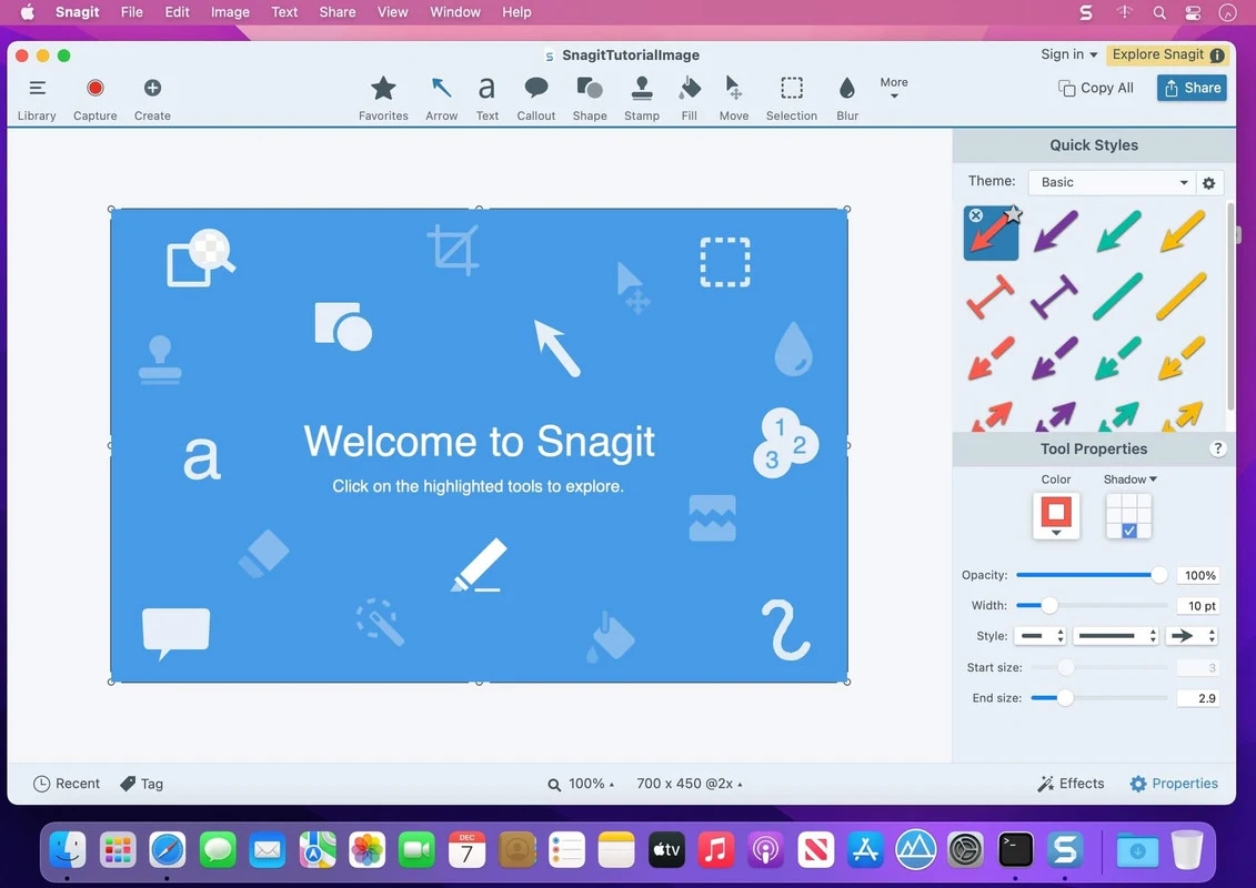 TechSmith Snagit v2024.0.1 macOS, Crear efectos visuales, capturas, editar, organizar y compartir imágenes de tu Escritorio | 24 octubre, 2026 Imagen de TechSmith Snagit.