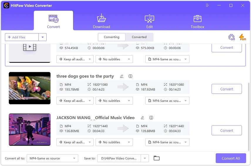 Imagen de HitPaw Video Converter.