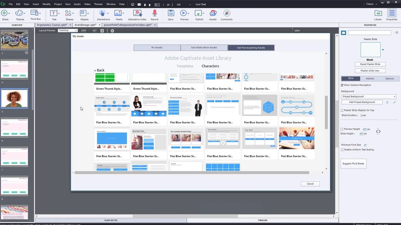 Imagen de Adobe Captivate.