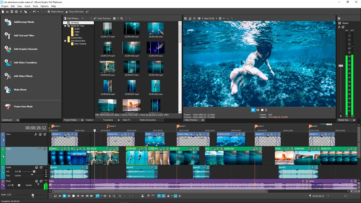 Imagen de MAGIX Movie Studio.