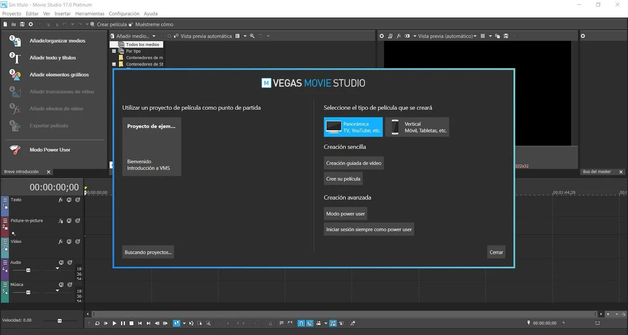 Imagen de MAGIX Movie Studio Platinum.