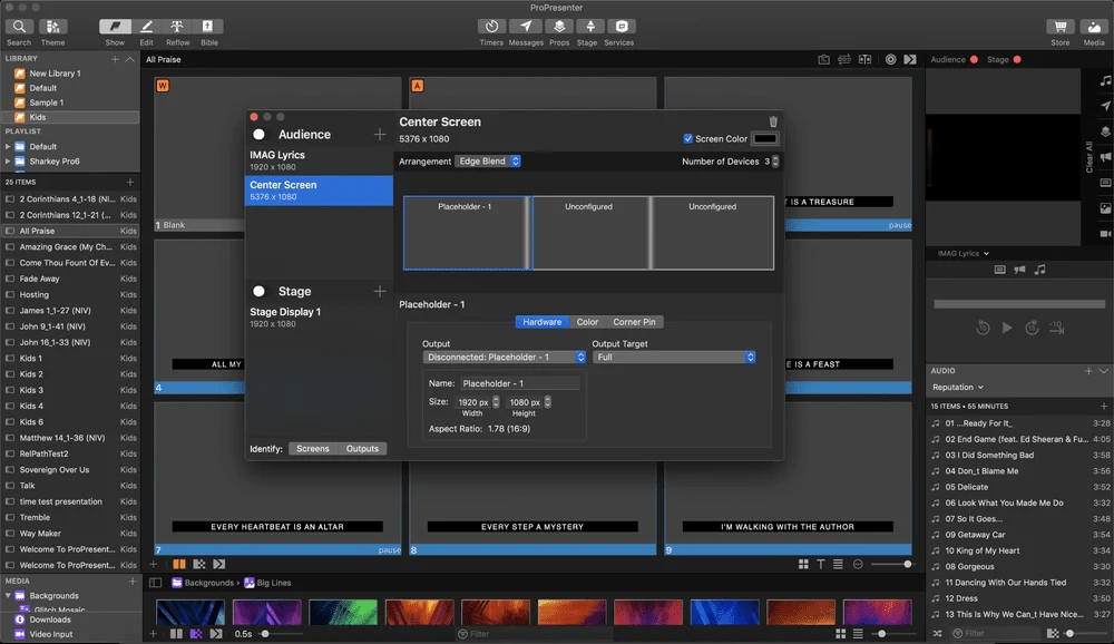 ProPresenter (2023) v7.15.0.118423570 Win / v7.14.1 MacOSX, Software de presentación multimedia de última generación | 24 octubre, 2026 Imagen de ProPresenter.