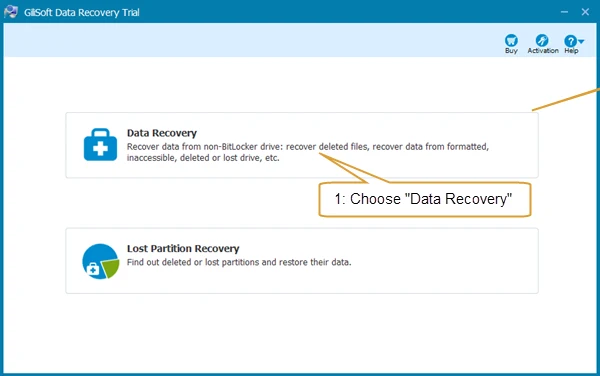 Imagen de GiliSoft Data Recovery.