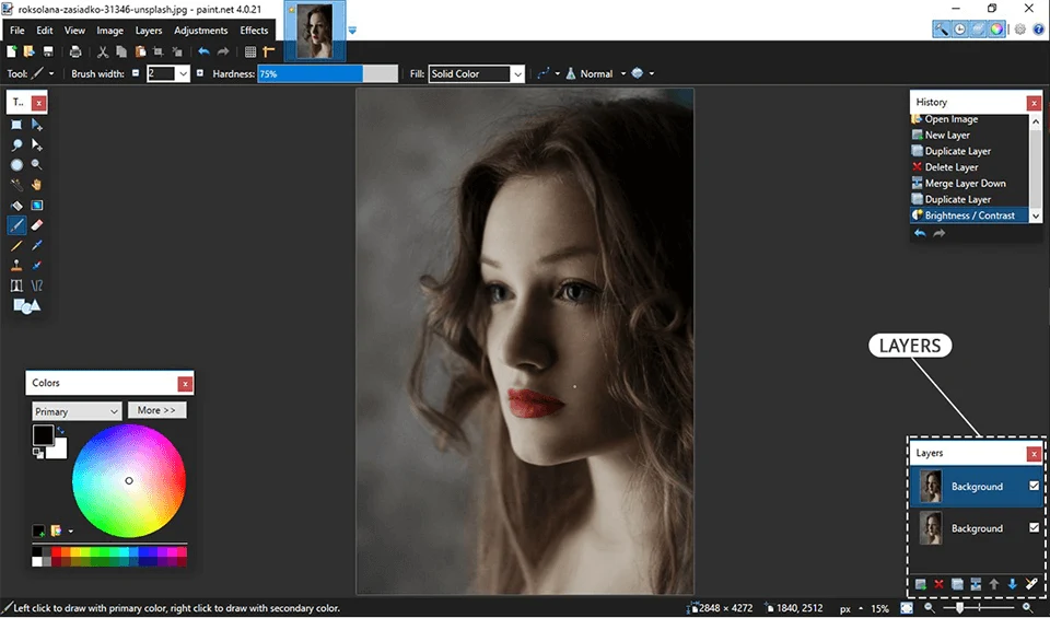 Imagen de Paint.net.