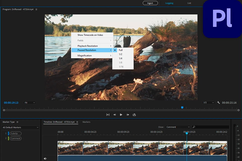Imagen de Adobe Prelude.