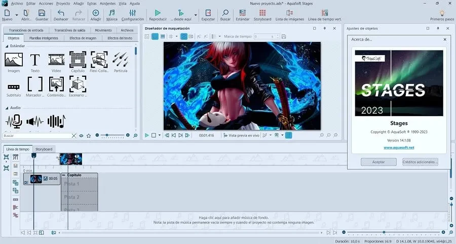 Imagen de AquaSoft Stages.