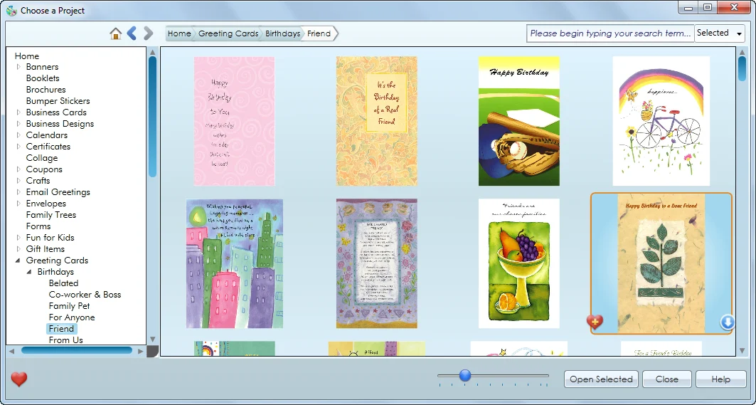 Print Artist Platinum v25.1.0.3 Full Español | 23 octubre, 2026 Selector de proyectos de Print Artist 25. Fuente: manual oficial de Nova Development.
