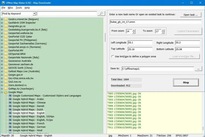 AllMapSoft Offline Map Maker 2026 v8.392 Full Español | 24 octubre, 2026 Offline Map Maker: selección de mapas y niveles de zoom.