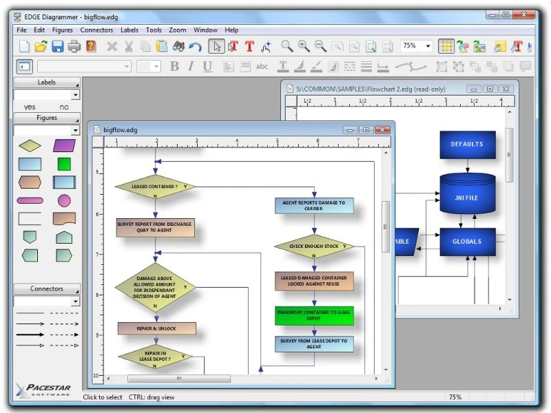 EDGE Diagrammer: editor de diagramas y biblioteca de formas.