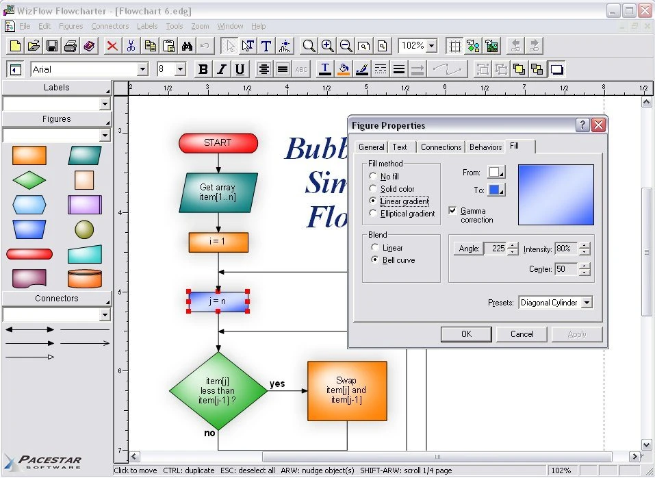 WizFlow Flowcharter Professional 2026 v7.57.2227 Full Español | 24 octubre, 2026 WizFlow Flowcharter: edición de un diagrama de flujo.