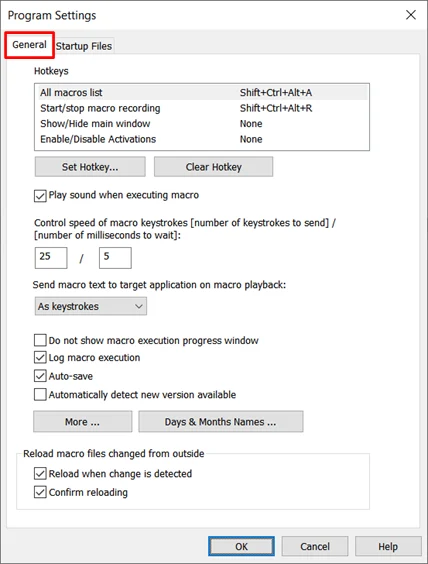 Interfaz de Macro Commander Pro Plus. Imagen de referencia del desarrollador.