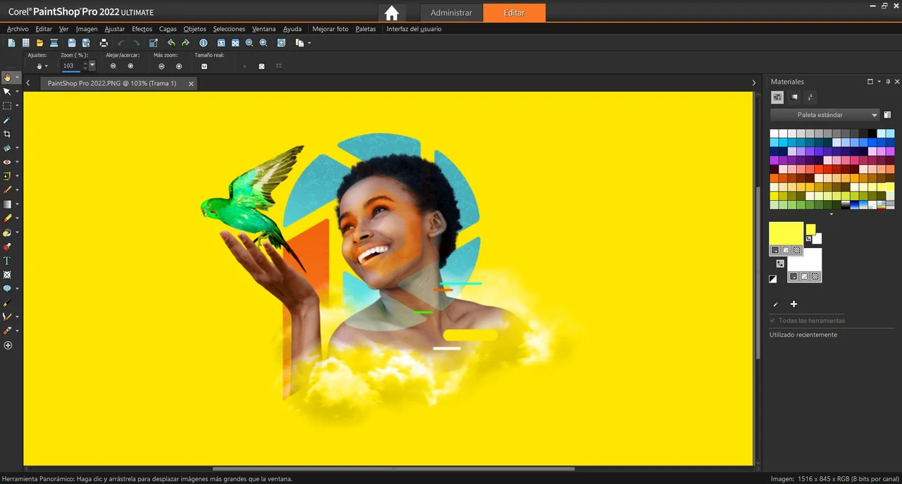 Imagen de Corel PaintShop Pro.