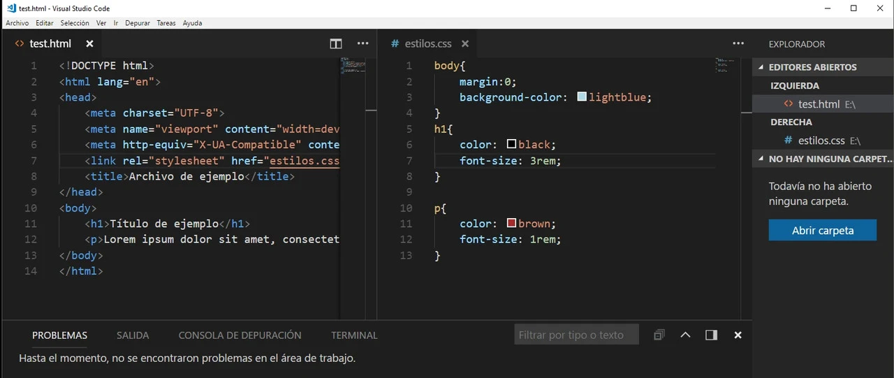 Imagen de Visual Studio Code.
