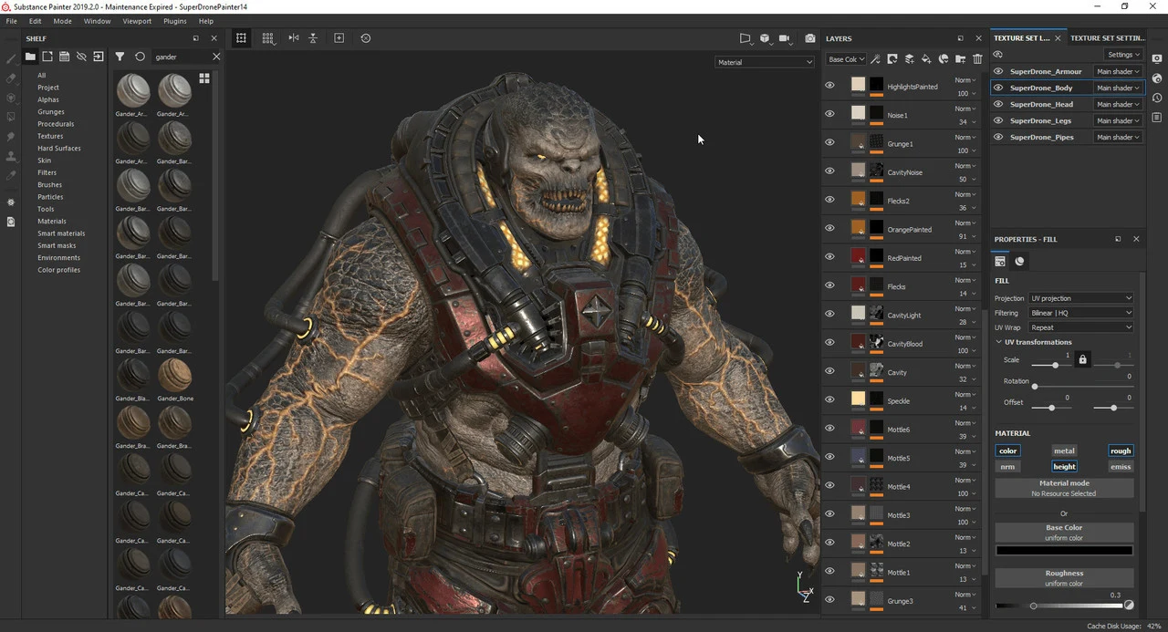 Adobe Substance 3D Painter 2026 v12.1.5.5783 Full Español | 24 octubre, 2026 Imagen de Adobe Substance 3D Painter.