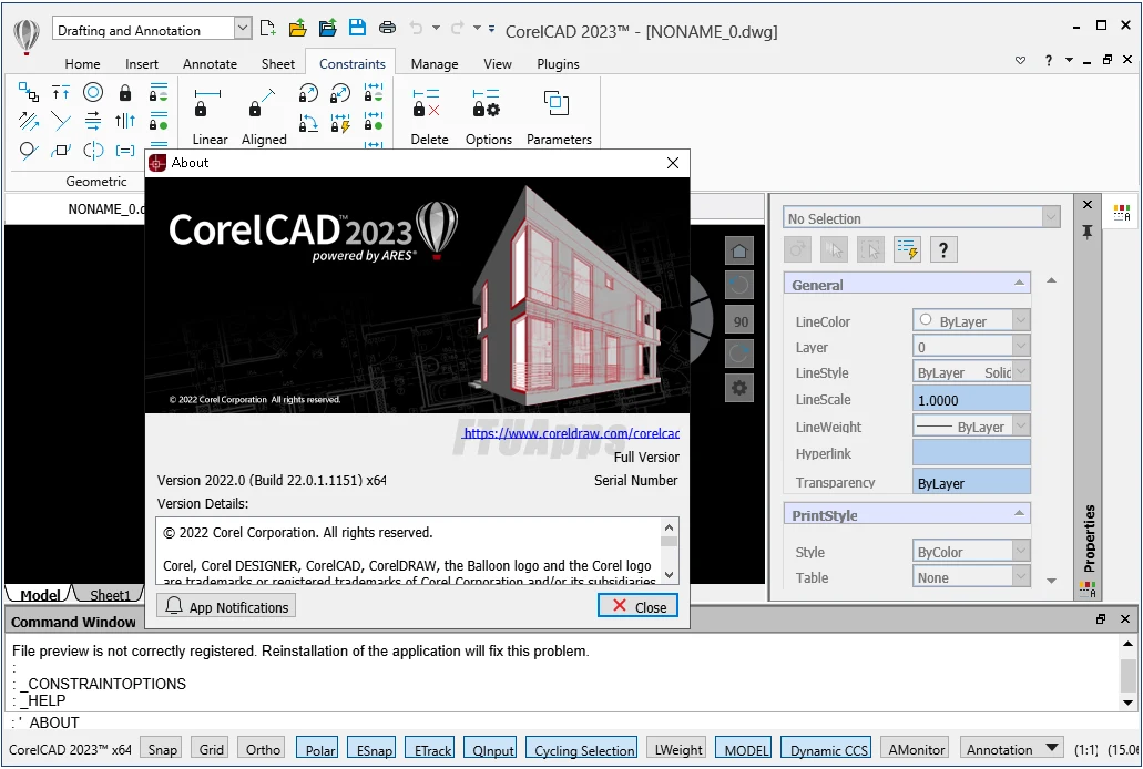 CorelCAD (2023) v2022.5 Build 22.3.1.4090 (Win/MacOS), Programa de diseño 2D y 3D por Computador | 24 octubre, 2026 Imagen de CorelCAD.