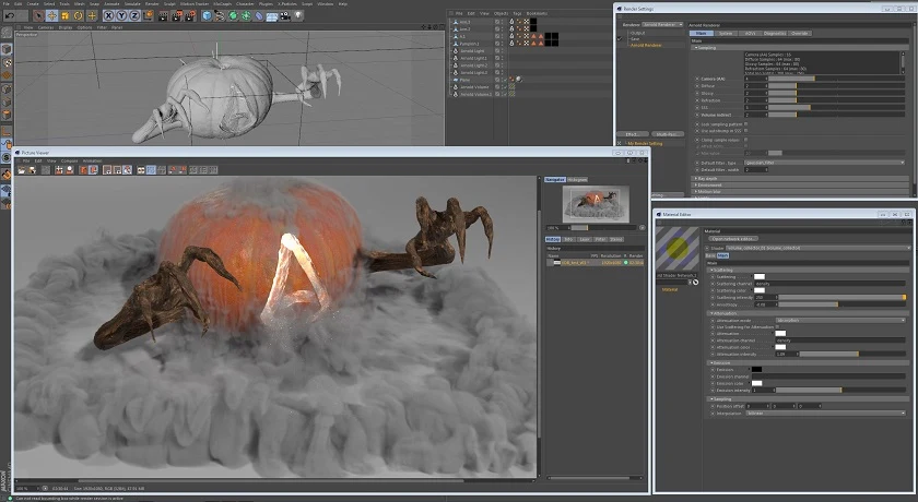 Arnold for Cinema 4D v4.3.0 2022 (R21/R23/R24/R25/R26) Arnold para Cinema 4D proporciona un puente al renderizador Arnold desde la interfaz estándar de Cinema 4D | 24 octubre, 2026 Imagen de Arnold for Cinema 4D.